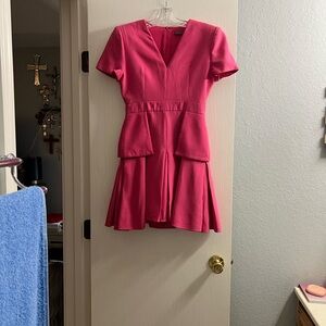 Alexander McQueen Vibrant Pink Mini Dress